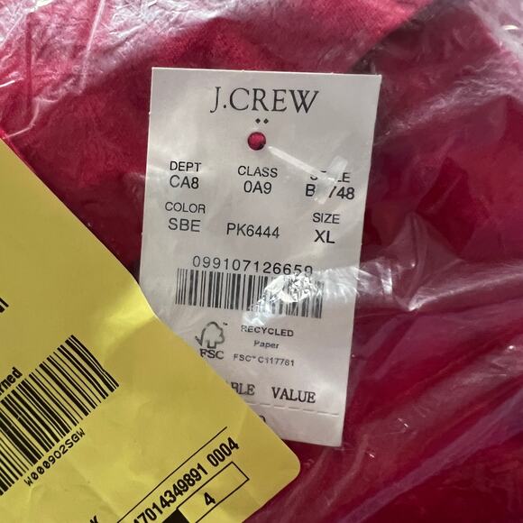 NWT J. Crew Scarlett Berry Pink Tissue Turtleneck - SIZE LARGE - Picture 11 of 11